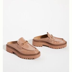 Sam Edelman Women’s Lennon Shinybox Mule Loafer size 7.5       Maple Sugar